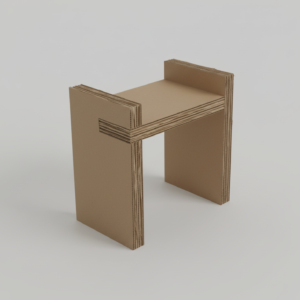 Table made from cardboard